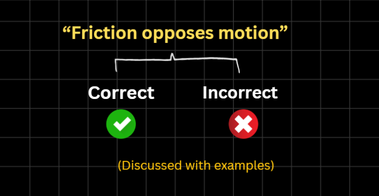 Friction : Clearing the Misconception